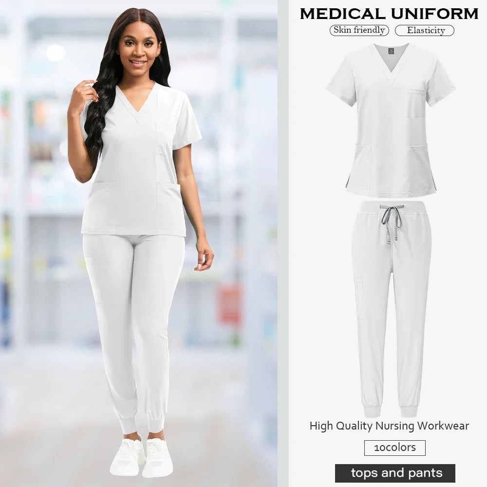 Niaahinn Unisex Breathable Jogger Scrub Set