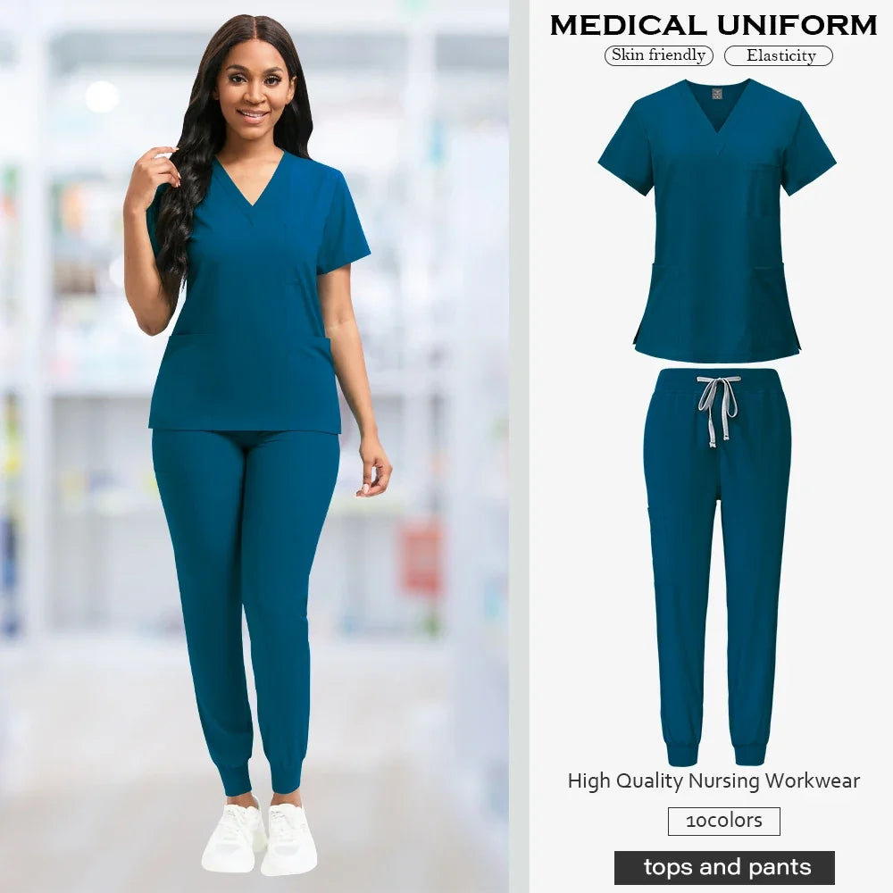 Niaahinn Unisex Breathable Jogger Scrub Set
