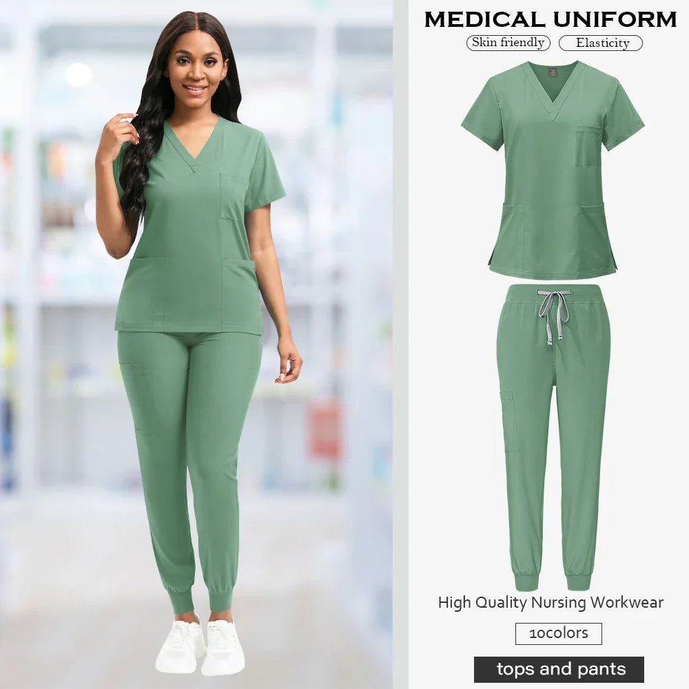 Niaahinn Unisex Breathable Jogger Scrub Set