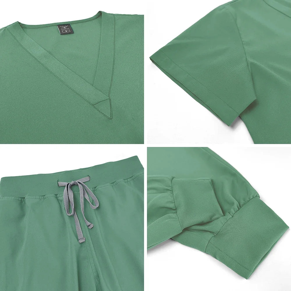 Niaahinn Unisex Breathable Jogger Scrub Set