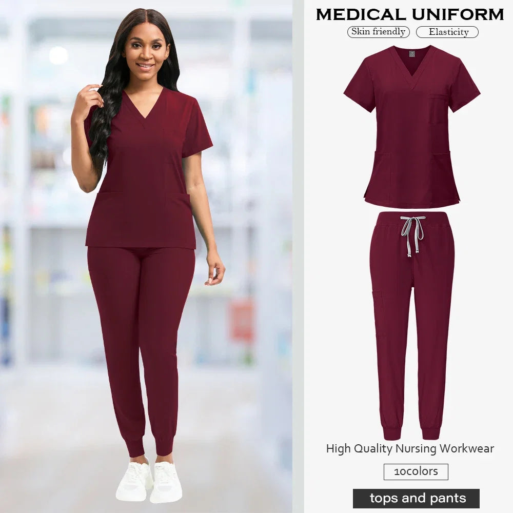 Niaahinn Unisex Breathable Jogger Scrub Set