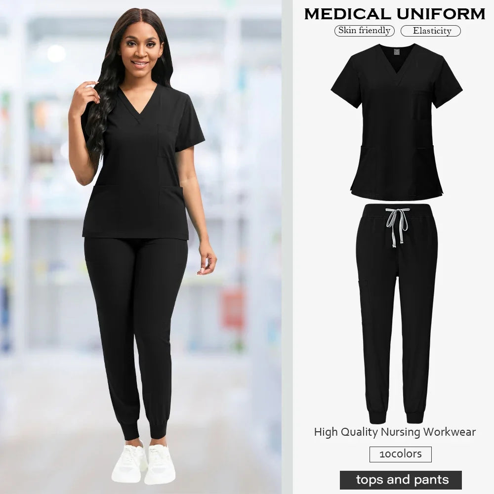 Niaahinn Unisex Breathable Jogger Scrub Set