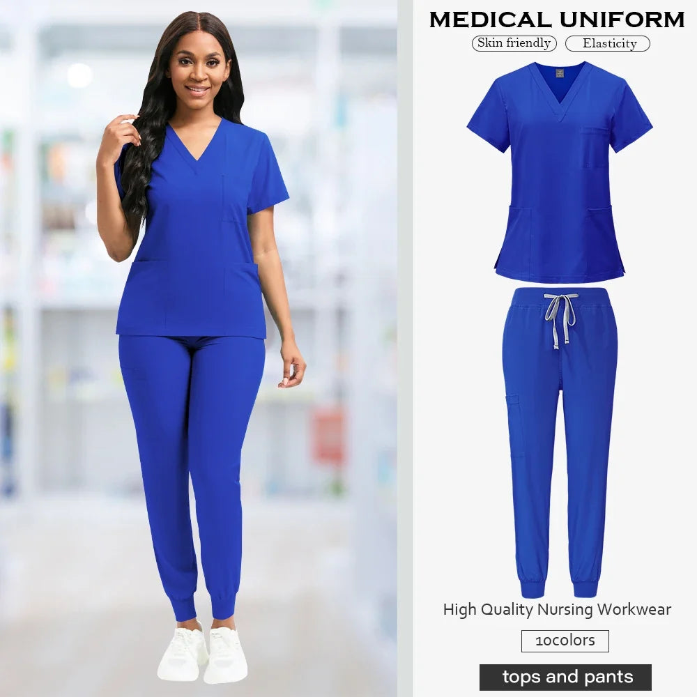 Niaahinn Unisex Breathable Jogger Scrub Set
