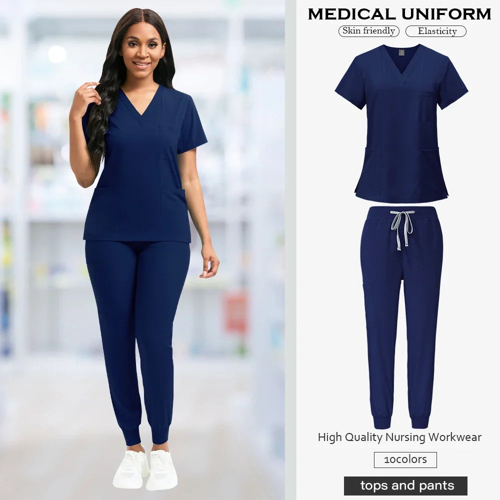 Niaahinn Unisex Breathable Jogger Scrub Set