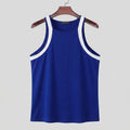 Men’s Patchwork Knit Tank Top Streetwear