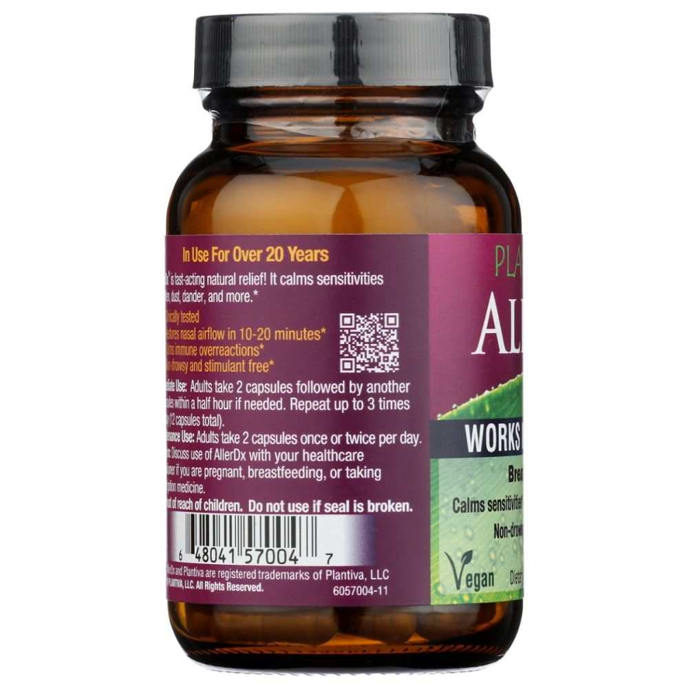 PLANTIVA: AllerDx 60 Capsule Bottle Vegan, 60 cp